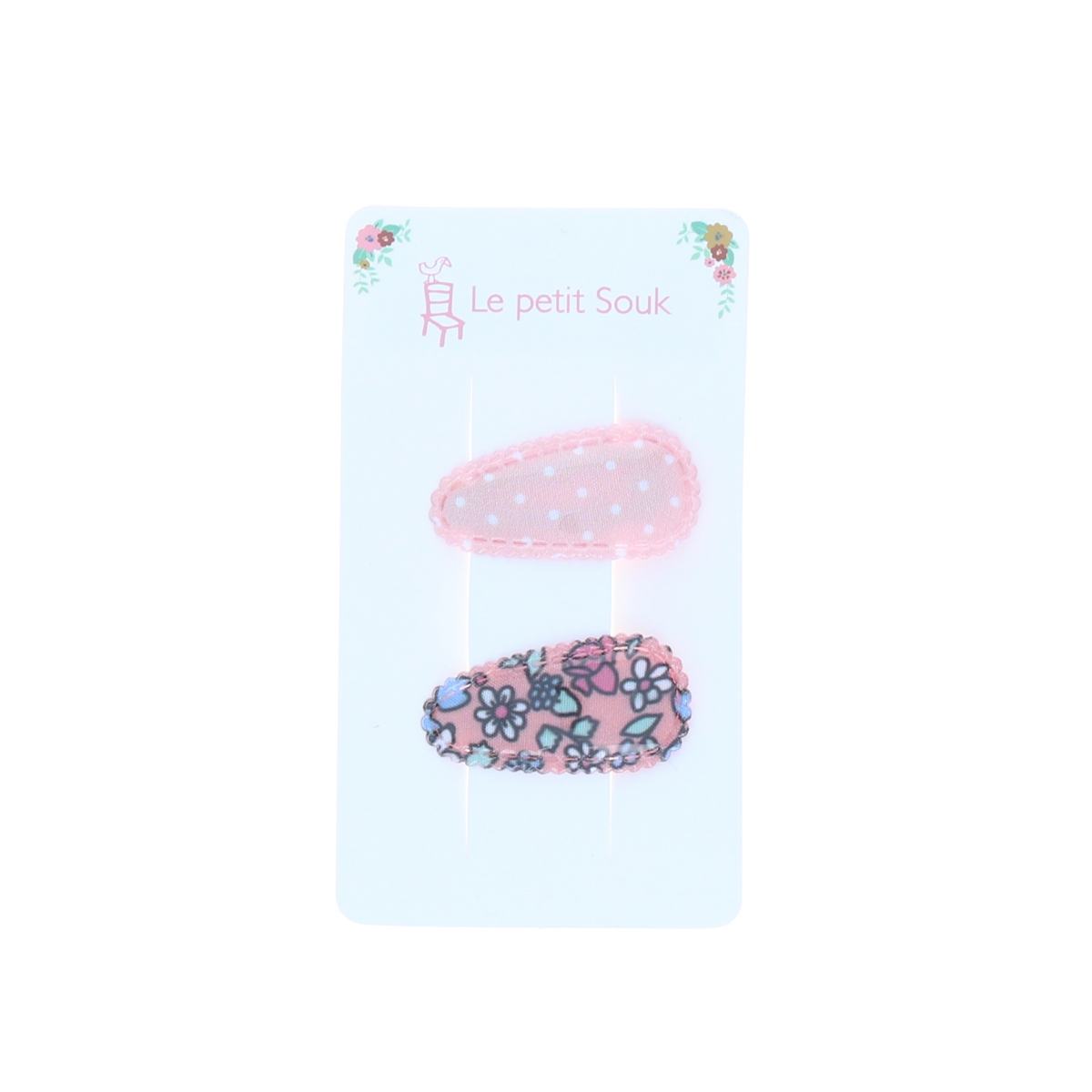 Lot de 2 petites barrettes roses