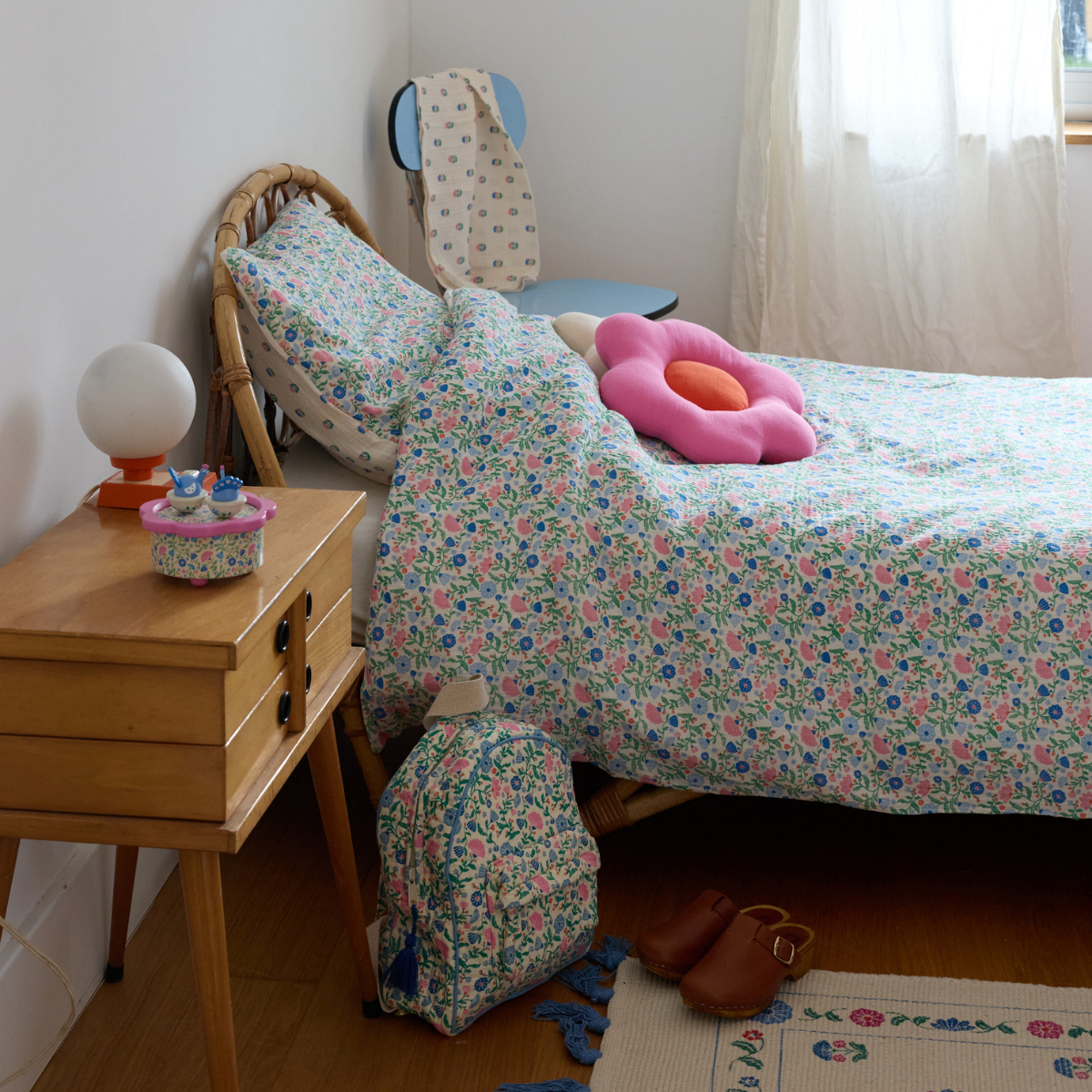 Parure de lit enfant 140x200 cm réversible - Joli Paon