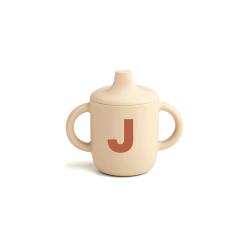 Tasse d'apprentissage en silicone lettre J