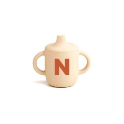 Tasse d'apprentissage en silicone lettre N