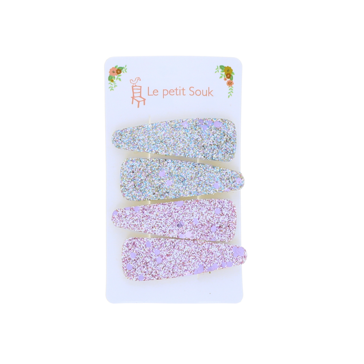 Lot de 4 barrettes strass