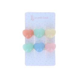 Lot de 2 barrettes cœurs