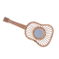Miroir guitare rotin