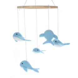 Mobile bébé baleines bleues