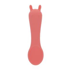 Petite cuillère en silicone lapin rose