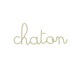 Petit mot métal chaton