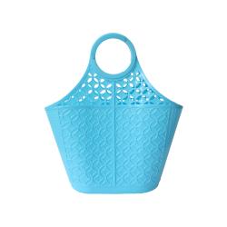 Panier shopping en plastique bleu