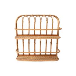 Petite étagère murale en rotin