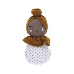 Poupée hochet culbuto chignon - Terre de feu