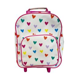 Sac cartable à roulettes enfant multicœurs