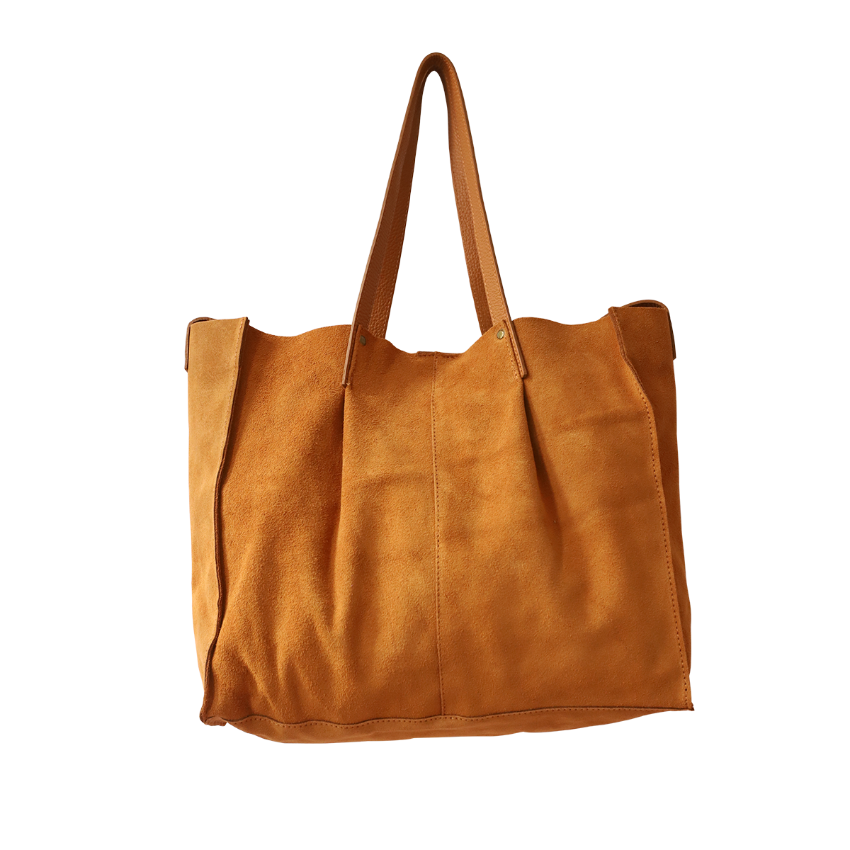 Sac cabas en cuir camel