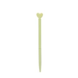 Stylo métal cœur jaune