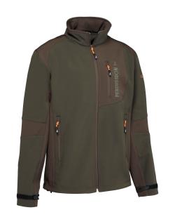 Blouson de chasse softshell Percussion Vert - Marron, Marron, Taille 2XL, MADE IN CHASSE - Equipements de chasse