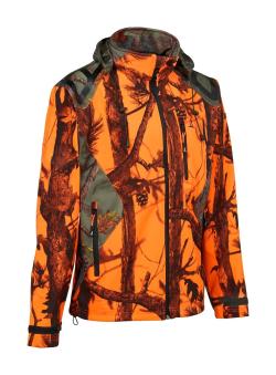 Blouson de chasse softshell Percussion GhostCamo B&B, Orange, Taille XL, MADE IN CHASSE - Equipements de chasse