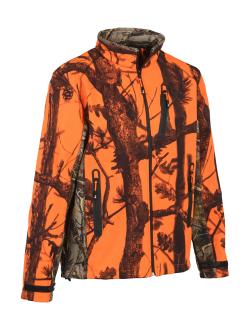Blouson de chasse softshell Percussion GhostCamo B&B, Orange, Taille 2XL, MADE IN CHASSE - Equipements de chasse