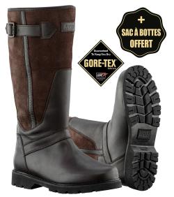 Bottes de chasse Femme grand froid Aigle Inverss GTX + Sac à bottes Rubberbag, Marron, Taille 42, MADE IN CHASSE - Equipements de chasse
