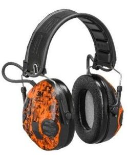 Casque antibruit électronique 3M Peltor SportTac - Coquilles Vert / Orange digital camo, MADE IN CHASSE - Equipements de chasse
