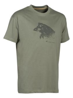 Tee-shirt de chasse Ligne Verney-Carron Tee Sanglier, Gris, Taille XL, MADE IN CHASSE - Equipements de chasse