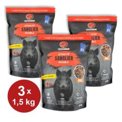 Attractant sanglier Black Fire invisible goût Anis - Pack 3 sacs, MADE IN CHASSE - Equipements de chasse