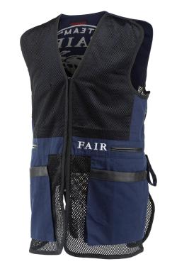 Gilet de tir ambidextre Fair bleu et noir, Rouge, Taille XL, MADE IN CHASSE - Equipements de chasse