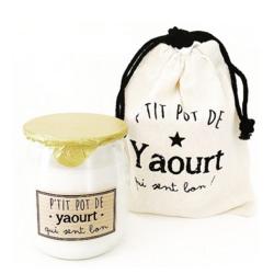 Bougie P\'Tit Pot de Yaourt - Caramel au Beurre Salé-90gr MARCEL & LILY