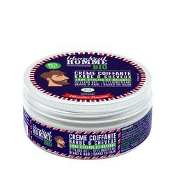 Crème Coiffante - Barbe & Cheveux - 99% Naturel-75ml Blondépil Homme