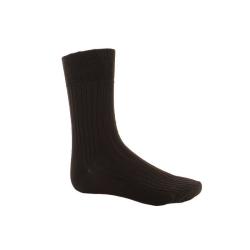 Promo - DORE DORE - PROMO - DORE DORE - Chaussettes côtelées en laine Merinos Marron - Homme - CHAUSSMART