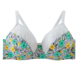 Pomm'Poire Soutien-gorge à armatures grand maintien multico blanc Roulotte