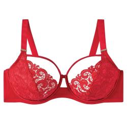 Pomm'Poire Soutien-gorge à armatures grand maintien rouge Miracle