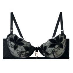 Pomm'Poire Soutien-gorge à armatures noir Rafale