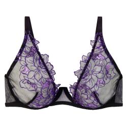 Pomm'Poire Soutien-gorge à armatures noir/violet Amants