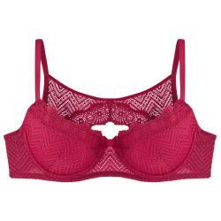 Pomm'Poire Soutien-gorge ampliforme coque moulée bordeaux Papotages