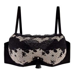 Pomm'Poire Soutien-gorge bandeau noir Panache