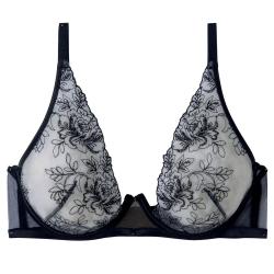 Pomm'Poire Soutien-gorge corbeille noir Splash