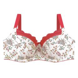 Pomm'Poire Soutien-gorge grand maintien ivoire/orange Insolente