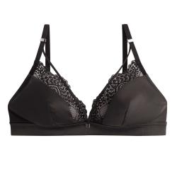 Pomm'Poire Soutien-gorge triangle sans armatures noir Effrontée