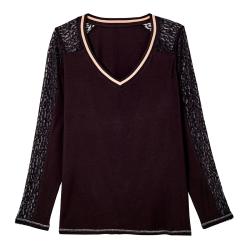 Pomm'Poire Top de pyjama noir Annapurna