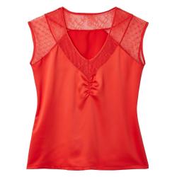 Pomm'Poire Top de pyjama rouge Incendie