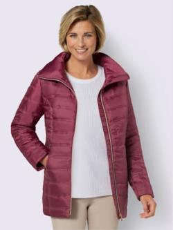 Doudoune détails couleur or , bordeaux, taille 52 - MODA VILONA - Mode Femme et Homme
