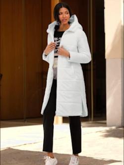 Manteau matelassé doublure et garnissage chaud , blanc, taille 44 - MODA VILONA - Mode Femme et Homme