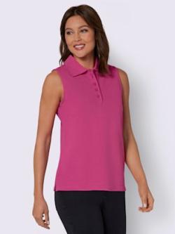 Débardeur qualité piqué , fuchsia, taille 54 - MODA VILONA - Mode Femme et Homme