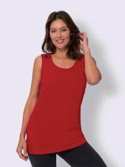 Débardeur longueur tendance , rouge, taille 44 - MODA VILONA - Mode Femme et Homme
