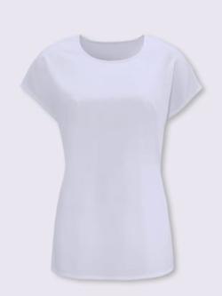 Tunique femme chic à mancheron et col rond , blanc, taille 58 - MODA VILONA - Mode Femme et Homme