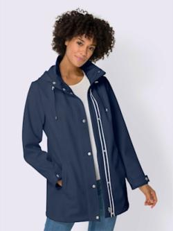 Veste softshell à capuche , bleu foncé, taille 40 - MODA VILONA - Mode Femme et Homme