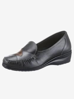 Mocassins largeur h* , noir, taille 41 - MODA VILONA - Mode Femme et Homme