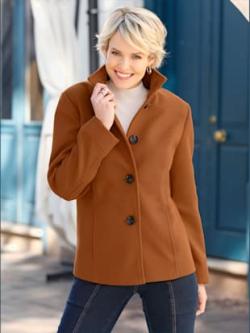Veste avec doublure , ambre, taille 52 - MODA VILONA - Mode Femme et Homme