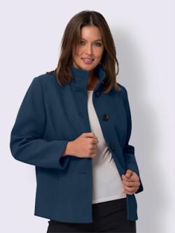 Veste avec doublure , bleu fumée, taille 50 - MODA VILONA - Mode Femme et Homme