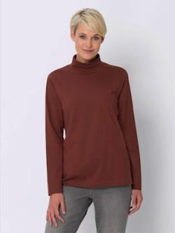Col roulé léger , marron rouge, taille 50 - MODA VILONA - Mode Femme et Homme
