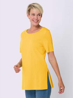 T-shirt long coupe longue et dissimulante , jaune, taille 44 - MODA VILONA - Mode Femme et Homme