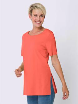 T-shirt long coupe longue et dissimulante , corail, taille 58 - MODA VILONA - Mode Femme et Homme